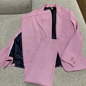 J. Crew Pink Herringbone Pantsuit